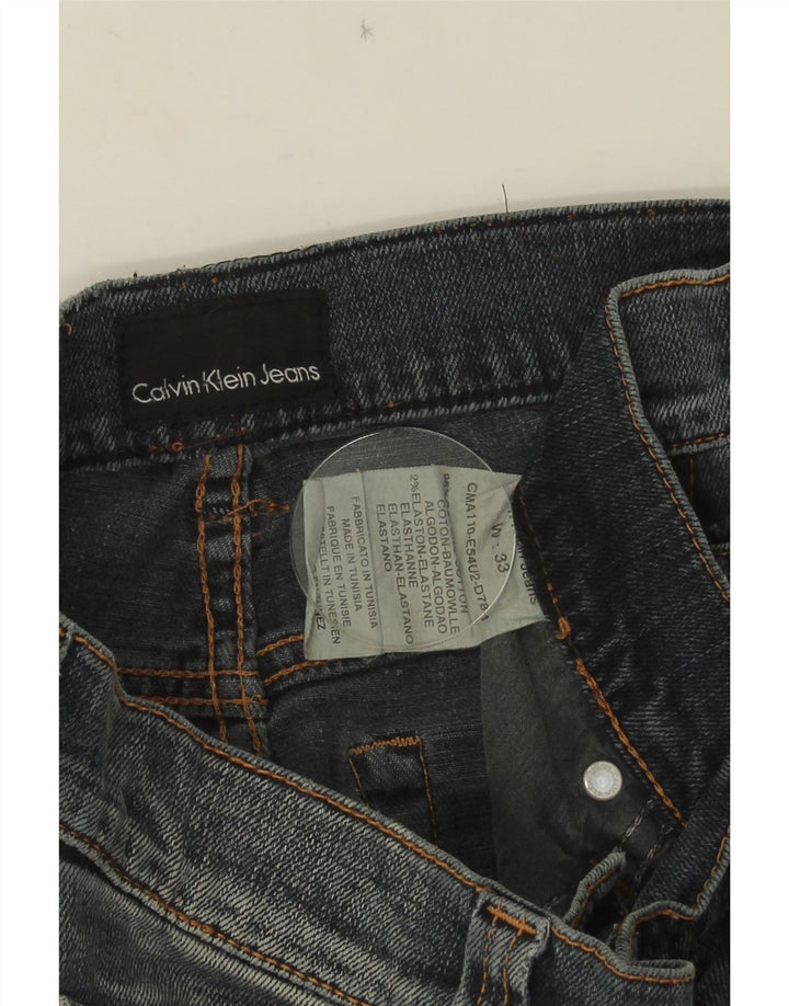 Calvin Klein Jeans rectos para hombre W33 L28 Algodón azul