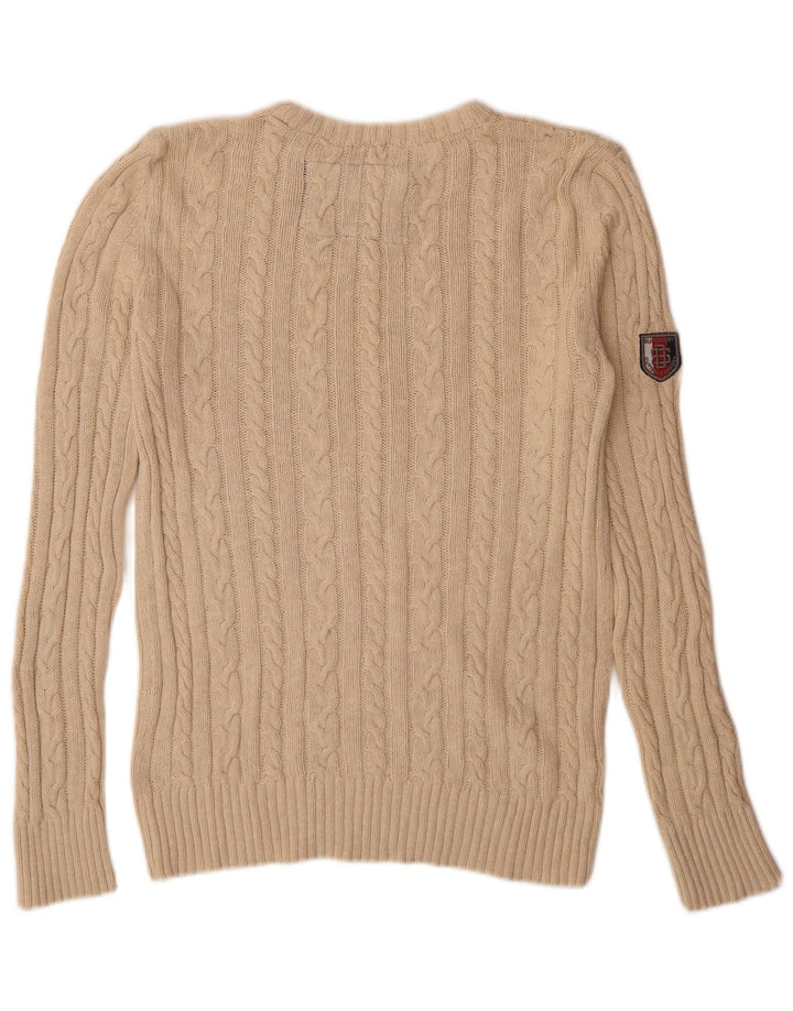 Superdry Jersey De Cuello Redondo Para Hombre Jersey De Algodón Beige Pequeño