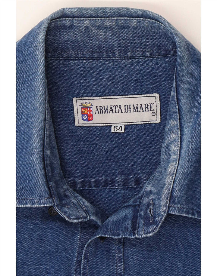 Armata Di Mare Camisa vaquera para hombre IT 54 XL Azul