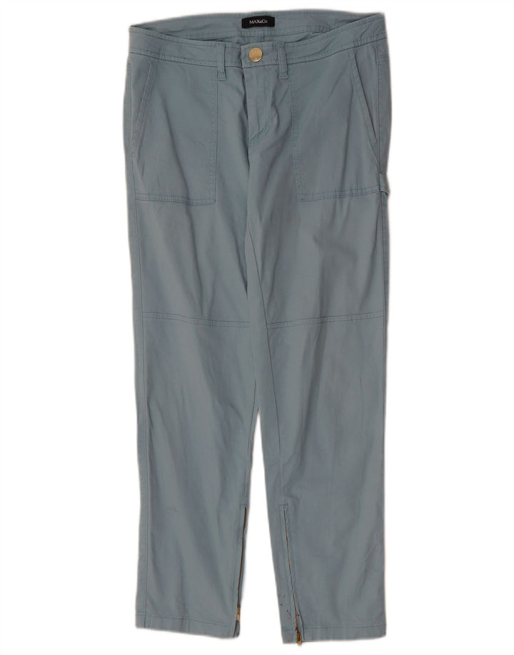 MAX & CO. Pantalón chino recto para mujer W30 L26 Azul