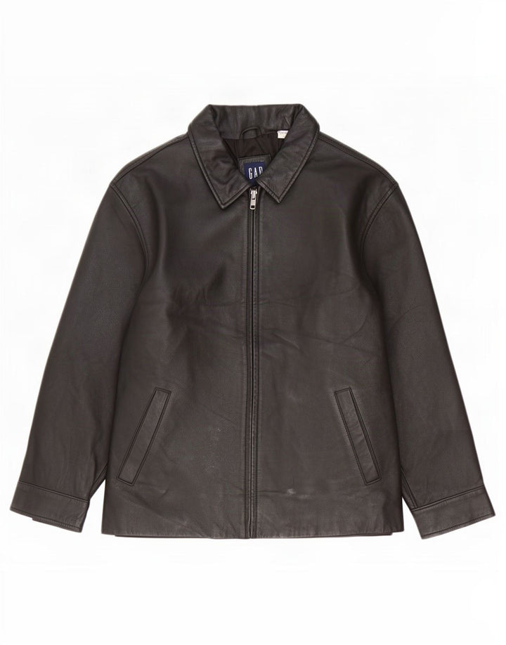 Gap Chaqueta de cuero para niño 13-14 años Negro