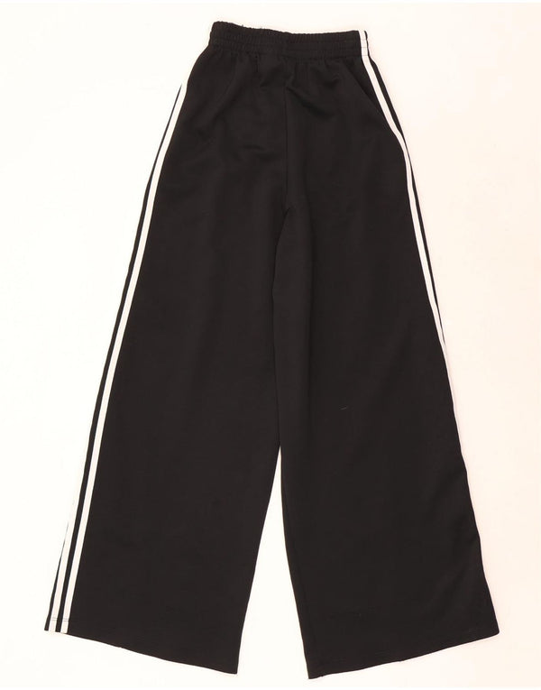 Adidas Pantalones de chándal de pierna ancha para mujer UK 6 XS Poliéster negro