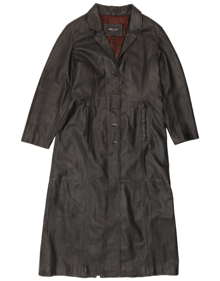 MILAN Abrigo de cuero para mujer ES 40 XL Cuero negro