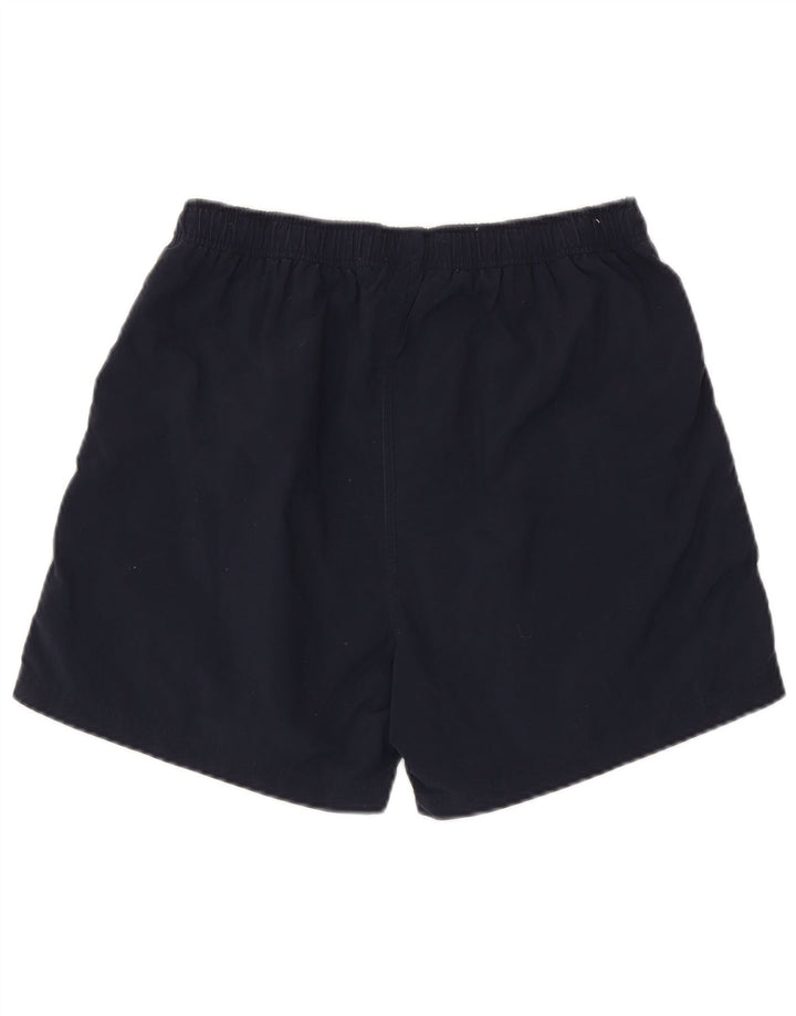 Pantalones cortos deportivos Asics para hombre Nylon azul marino mediano con bloques de color