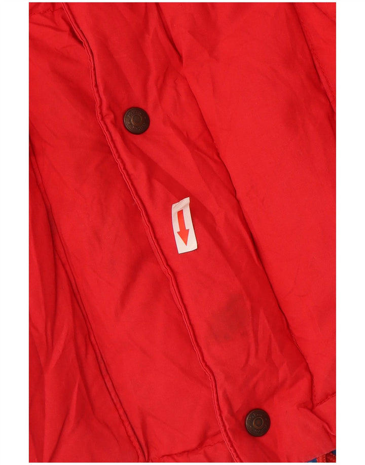 MC Ross Chaqueta acolchada con capucha para hombre UK 36 Small Red Cotton
