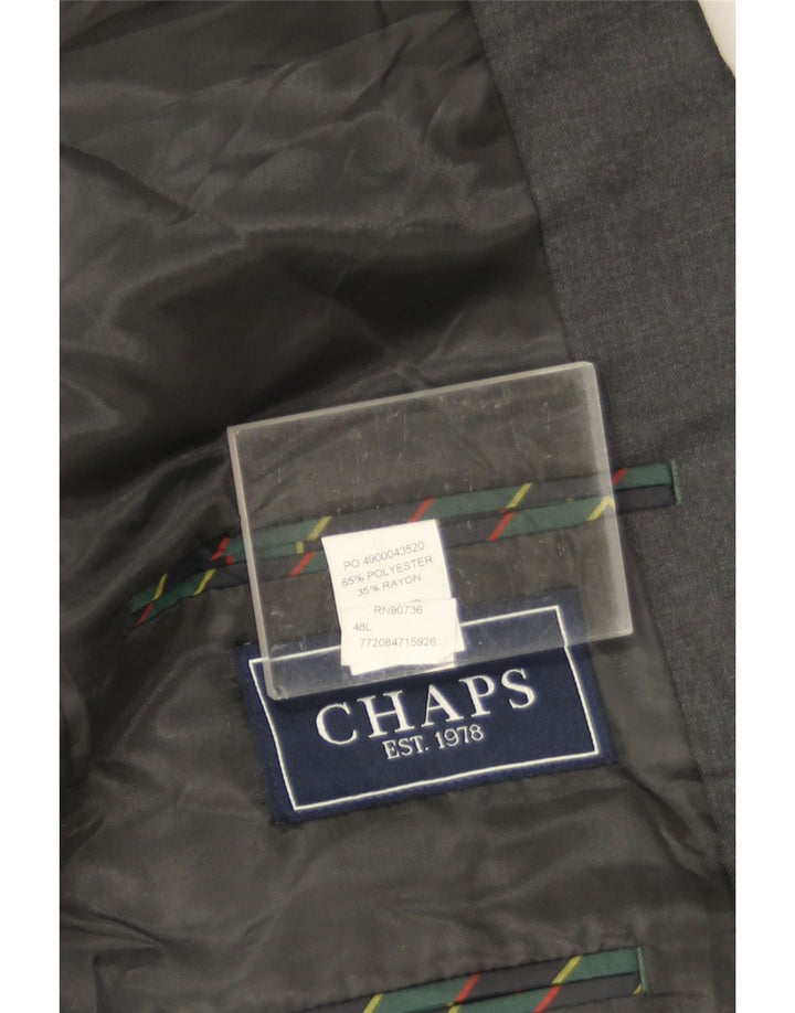 Chaps Chaqueta tipo blazer de 2 botones para hombre UK 48 4XL Gris Poliéster