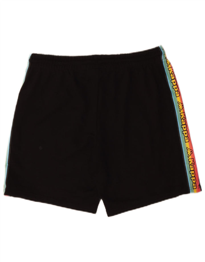 Kappa Hombre Shorts deportivos con estampado de algodón color block mediano en negro