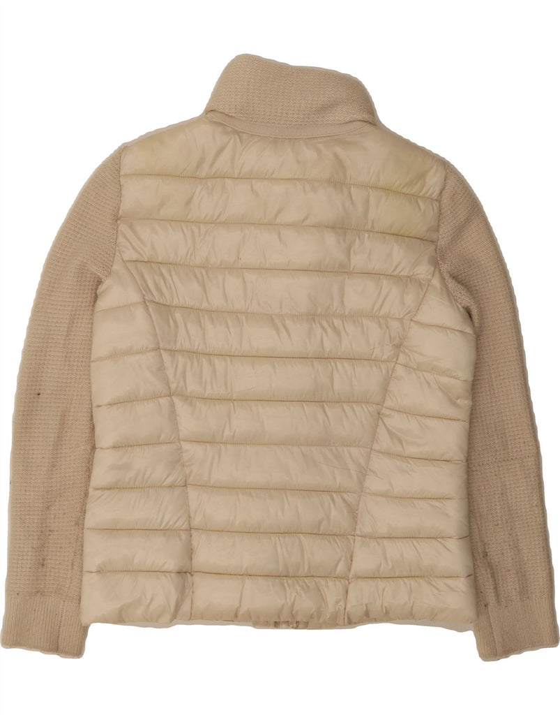 CALVIN KLEIN Womens Padded Jacket UK 14 Medium Beige Polyester Vintage Calvin Klein and Second-Hand Calvin Klein from Messina Hembry 