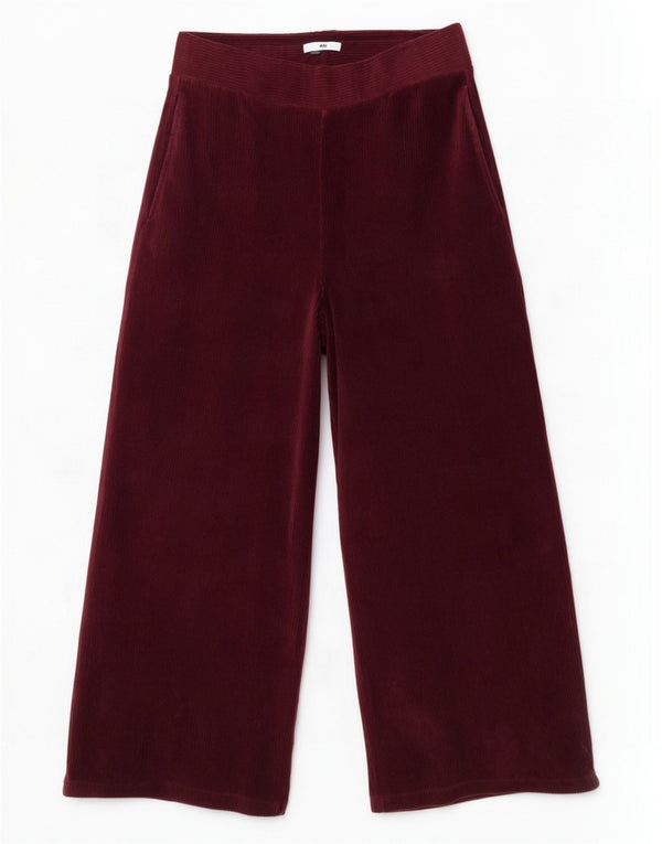 Marks & Spencer Pantalones de chándal de Pierna Ancha para Mujer UK 46 Large Borgoña