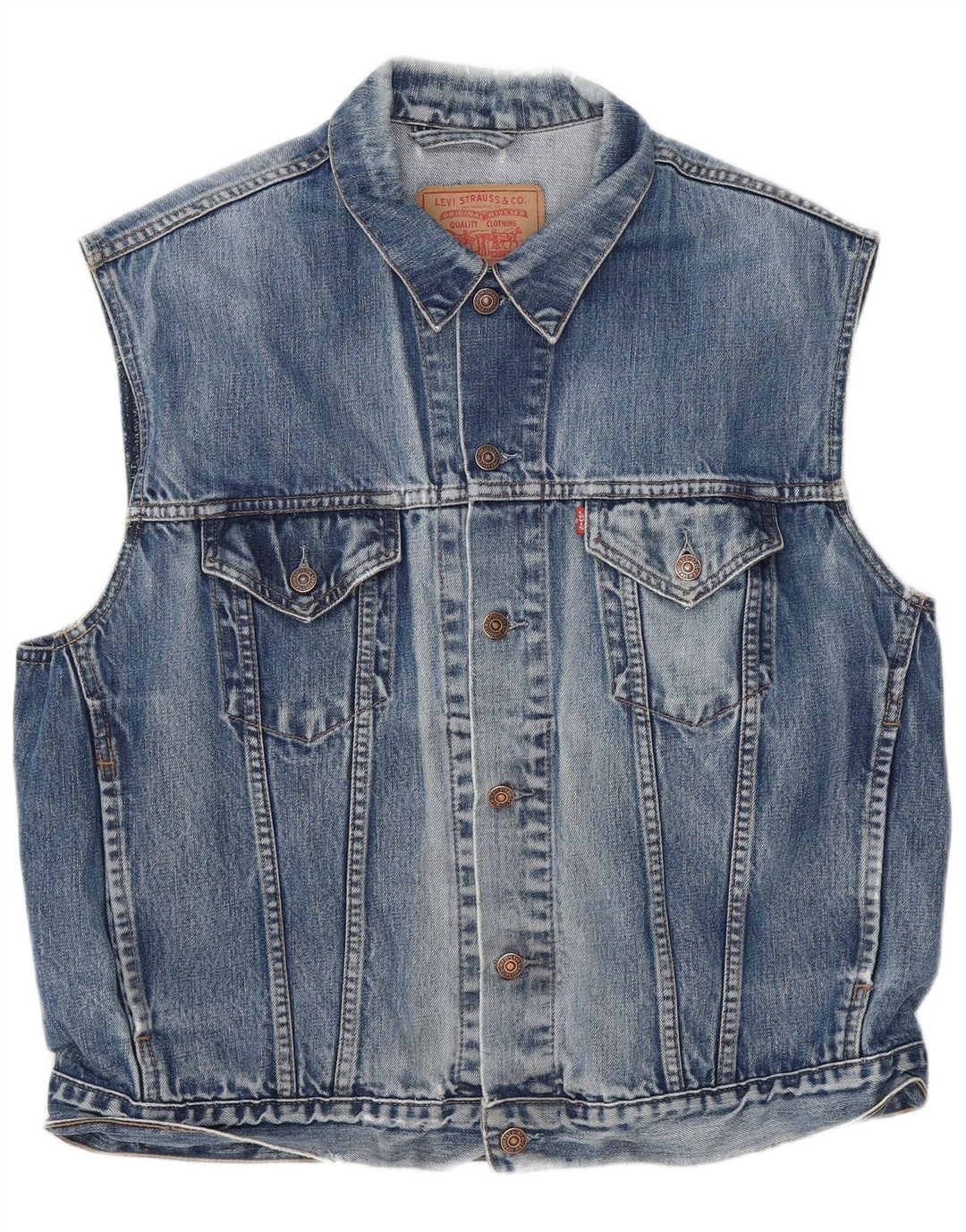 Levi's Chaleco vaquero para hombre UK 42 XL Azul