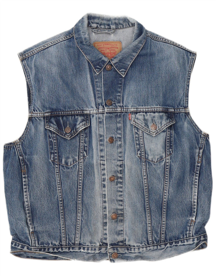Levi's Chaleco vaquero para hombre UK 42 XL Azul