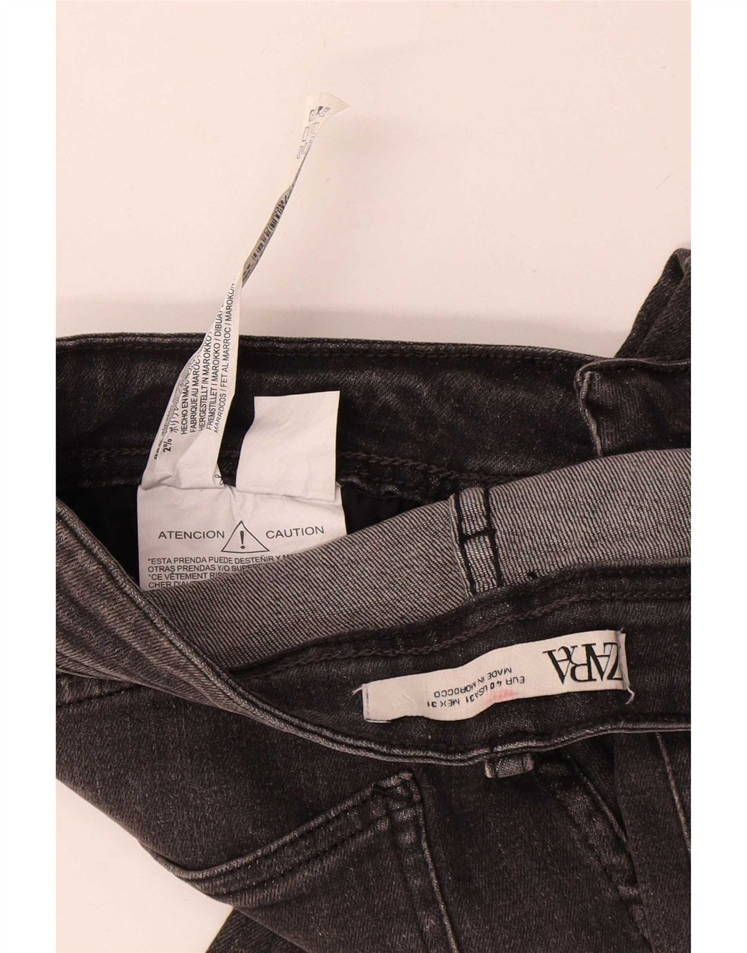 Zara Mens Slim Jeans EU 40 Medium W31 L28 Algodón Gris