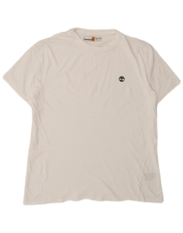 Timberland Hombre Slim Fit Camiseta Top XL Blanco Algodón