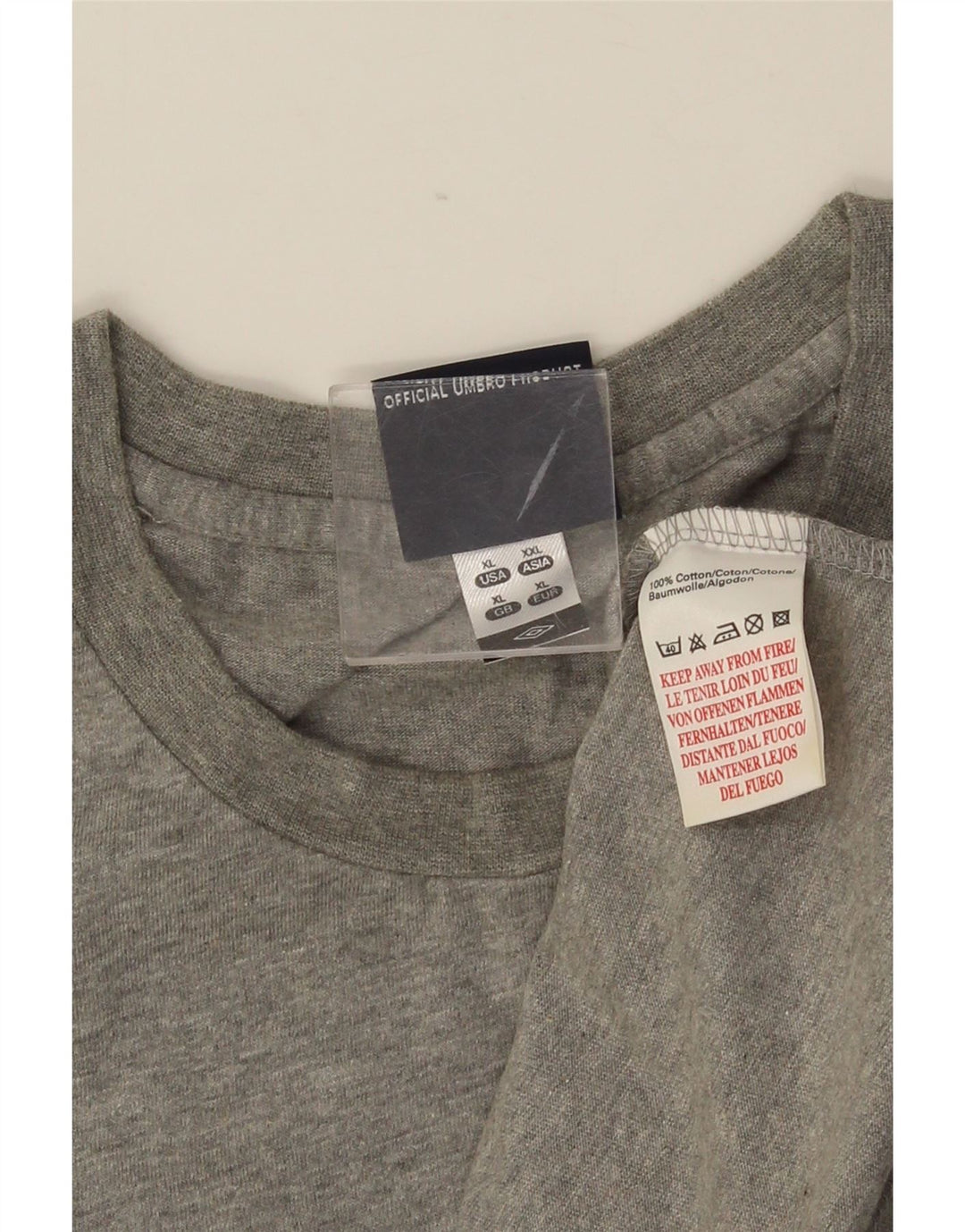 UMBRO Hombre Gráfico Chaleco Top XL Algodón Gris