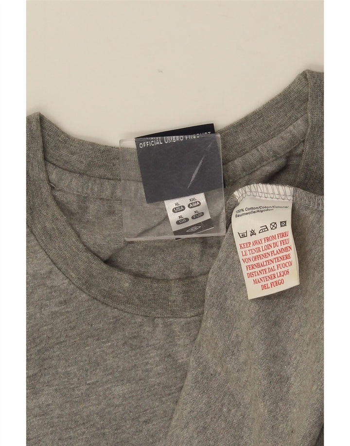 UMBRO Hombre Gráfico Chaleco Top XL Algodón Gris