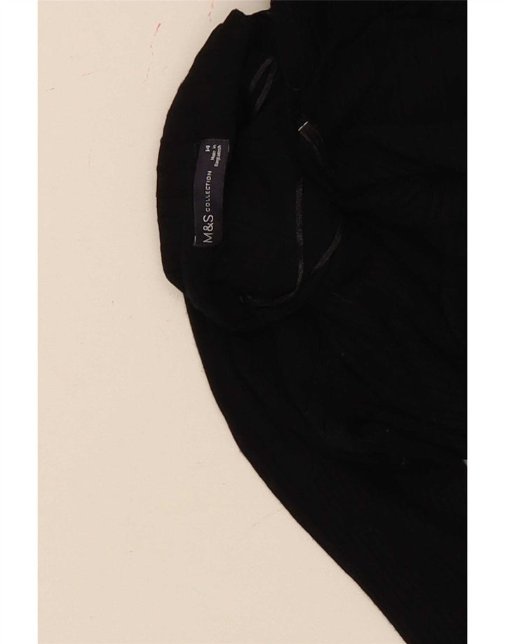 Marks & Spencer Top corto para mujer de manga larga UK 44 Mediano Negro