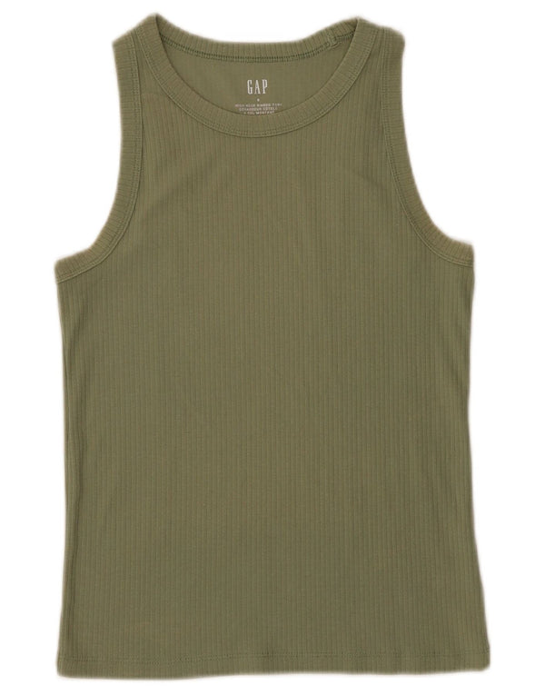 Gap Camiseta sin mangas para mujer Reino Unido 8 Small Algodón caqui