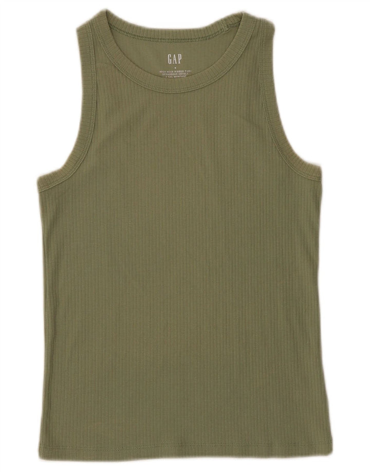 Gap Camiseta sin mangas para mujer Reino Unido 8 Small Algodón caqui