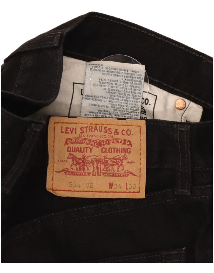 Levi's Jeans rectos 534 para hombre W34 L28 Algodón negro