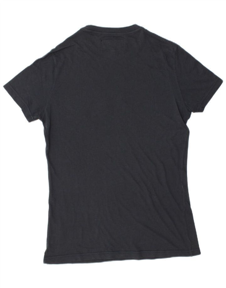 ARMANI JEANS Camiseta gráfica para hombre Top grande de algodón negro