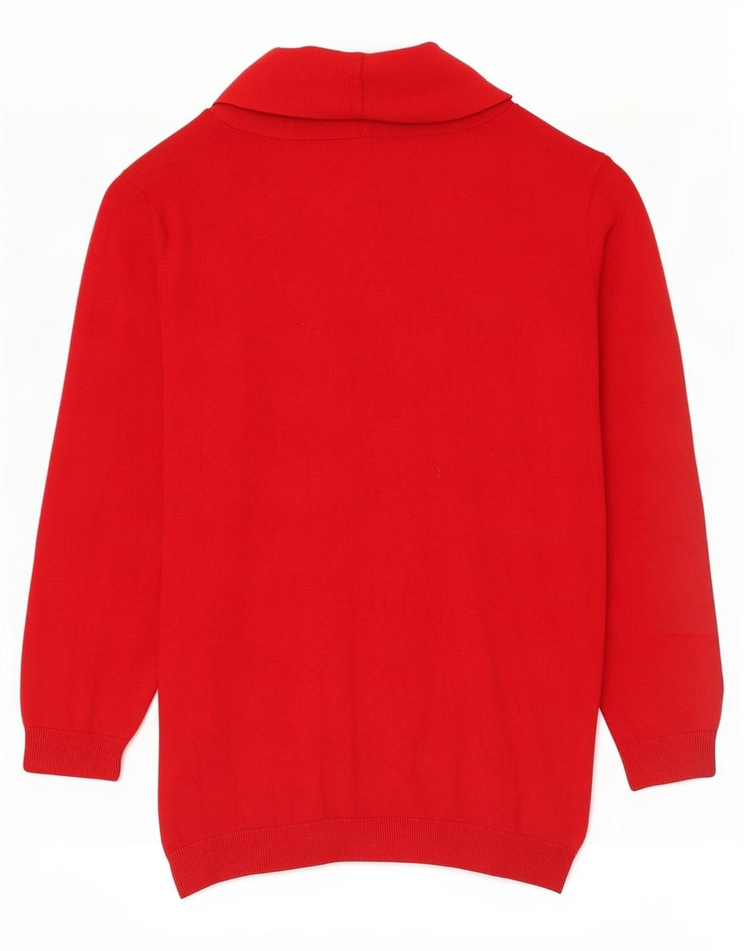 Chaps Suéter con cuello chal para mujer UK 12 Medium Red Silk