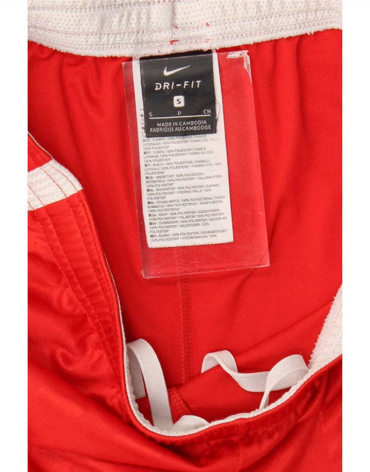 Nike - Pantalones cortos deportivos Dri Fit para hombre, poliéster, color rojo, pequeño