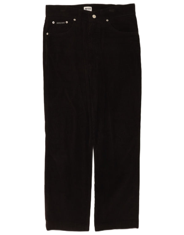 Dolce & Gabbana Womens Straight Corduroy Trousers W31 L28 Black Cotton