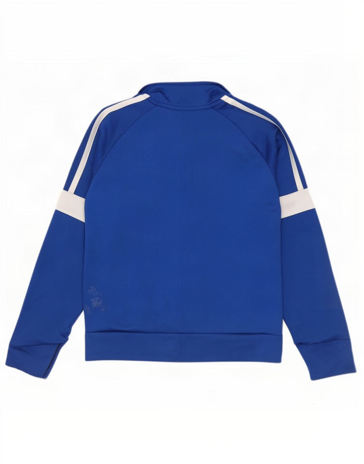 Adidas - Chaqueta de chándal para niño, 5-6 años, color azul, poliéster