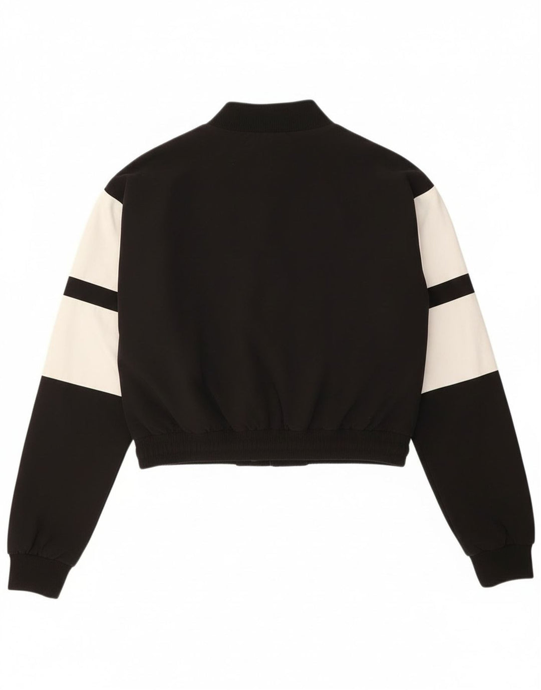 Ellesse Mujer Crop Chándal Top Chaqueta UK 40 Small Negro Colorblock