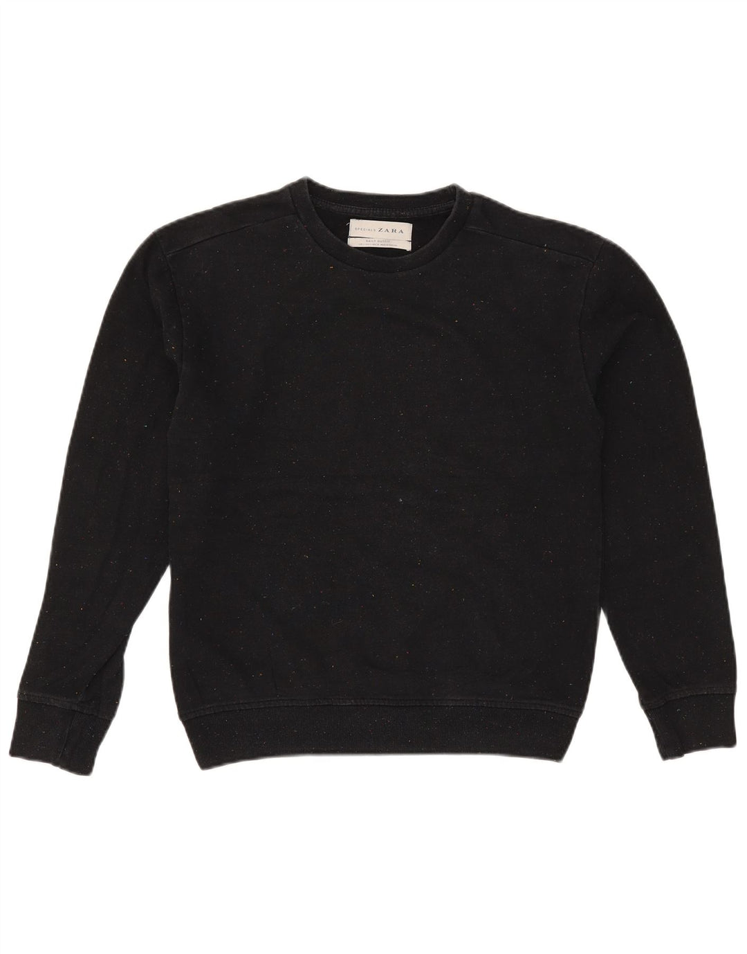 Zara Hombre Sudadera Jumper Small Negro Moteado