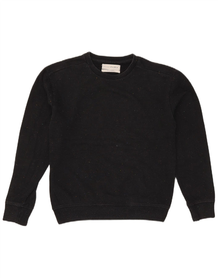 Zara Hombre Sudadera Jumper Small Negro Moteado