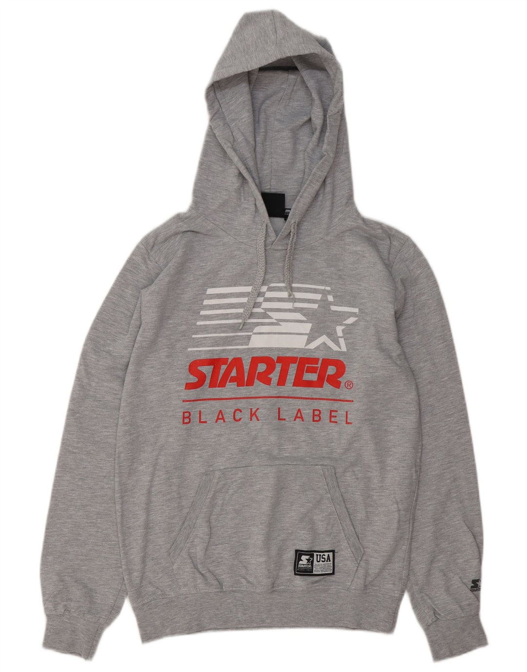 Starter Sudadera Con Capucha Gráfica Para Hombre Jersey De Algodón Gris Medio