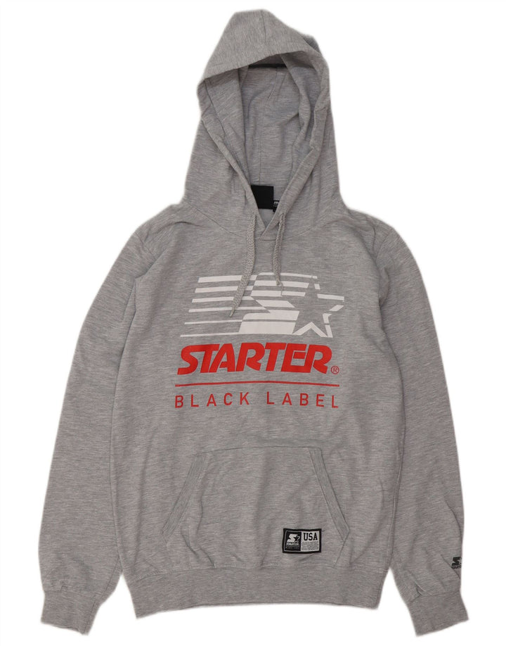 Starter Sudadera Con Capucha Gráfica Para Hombre Jersey De Algodón Gris Medio