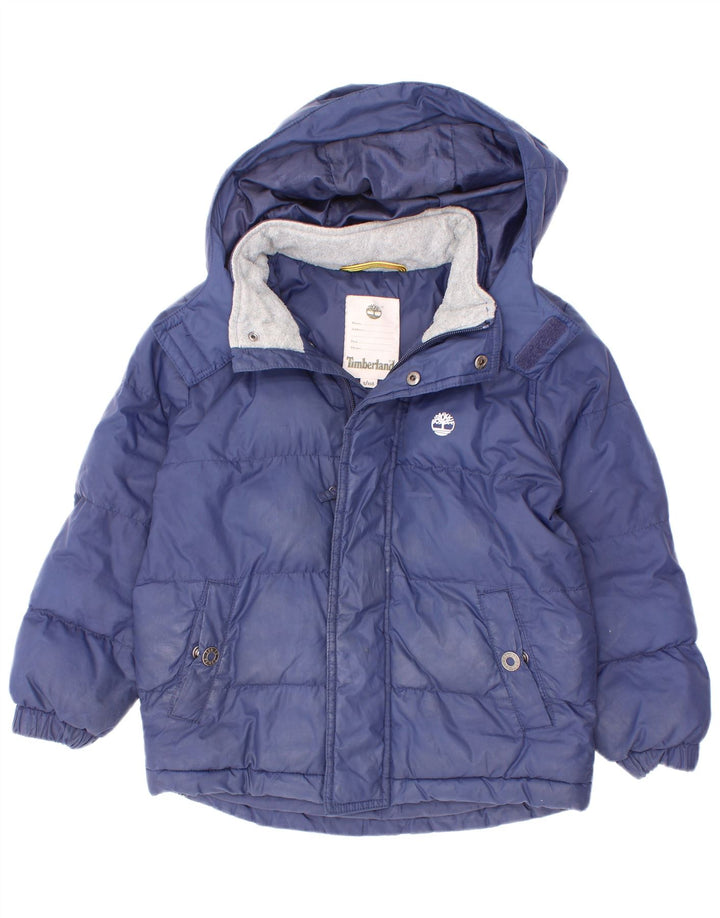 Timberland Chaqueta Acolchada Con Capucha Niño 4-5 Años Azul Marino Poliéster