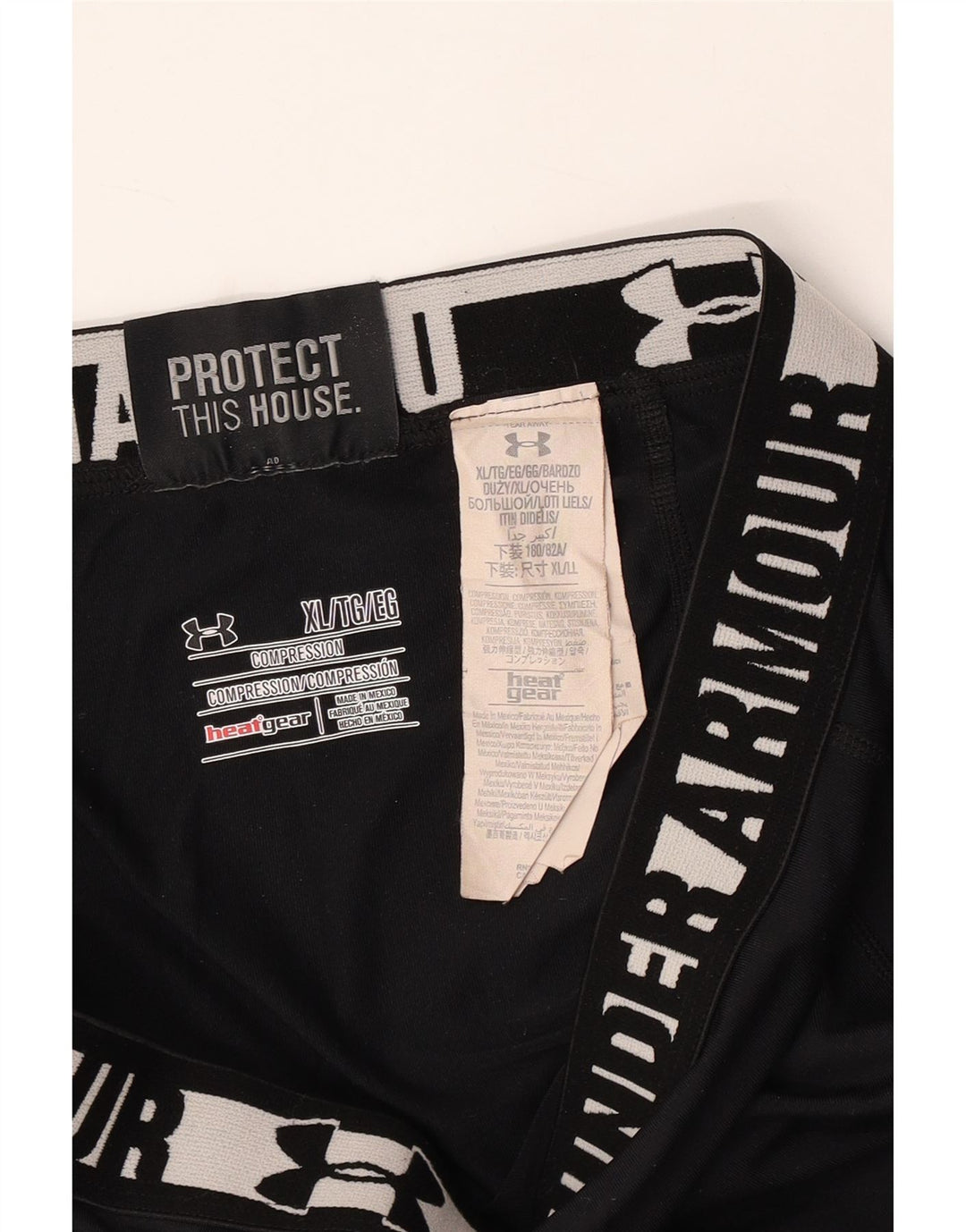 UNDER ARMOUR Leggings gráficos Heat Gear para mujer UK 40 XL Bloque de color negro