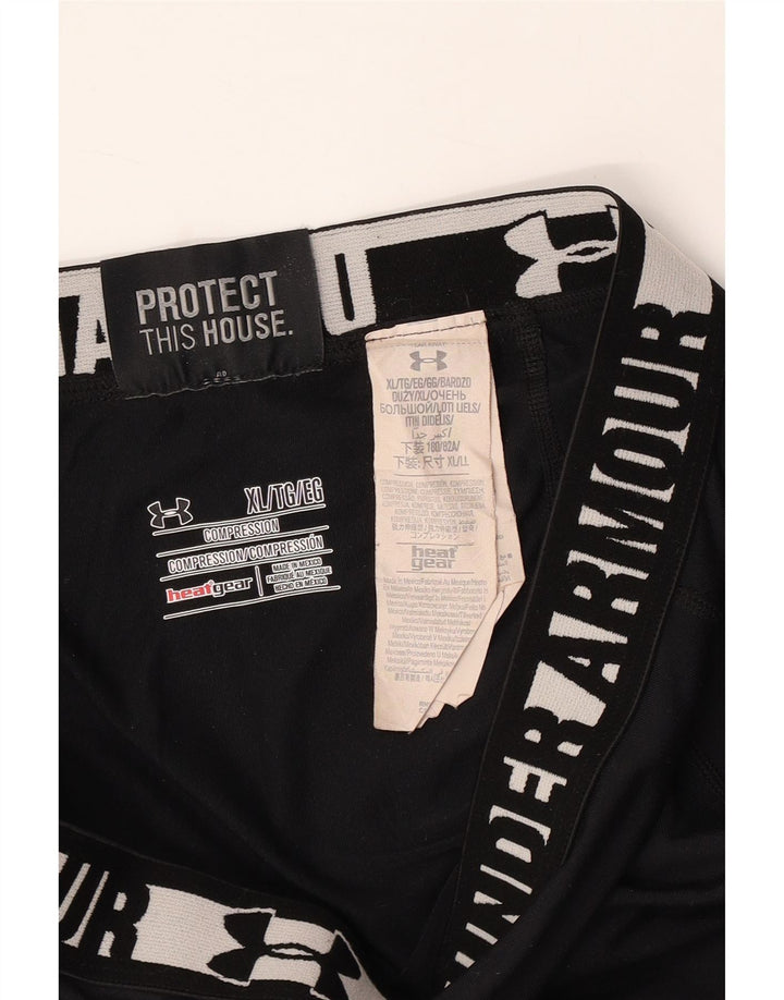 UNDER ARMOUR Leggings gráficos Heat Gear para mujer UK 40 XL Bloque de color negro