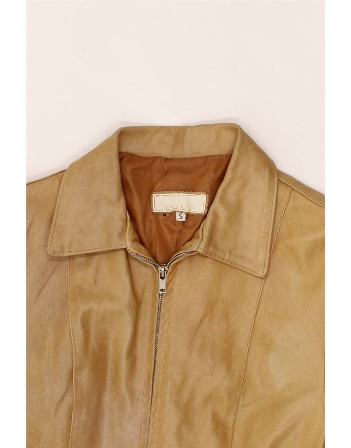 BAYSIDE Womens Leather Jacket UK 10 Small Brown Leather Vintage Bayside and Second-Hand Bayside from Messina Hembry 