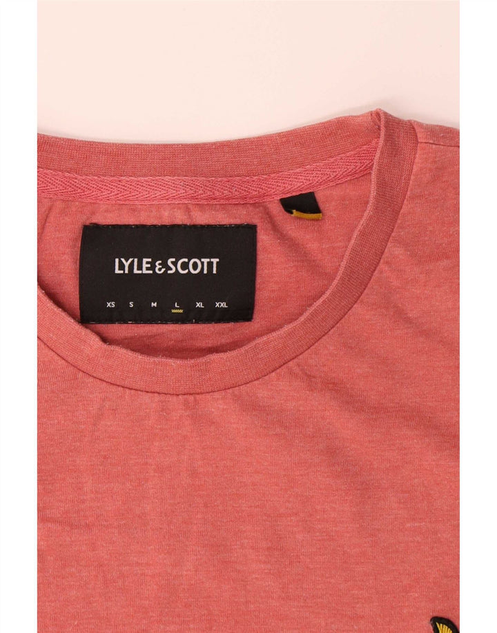 Lyle & Scott Camiseta para hombre Top Large Rosa Poliéster