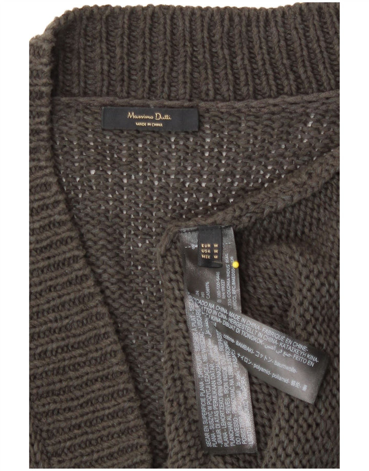 Massimo Dutti Cárdigan Mujer UK 40 Algodón Gris Medio