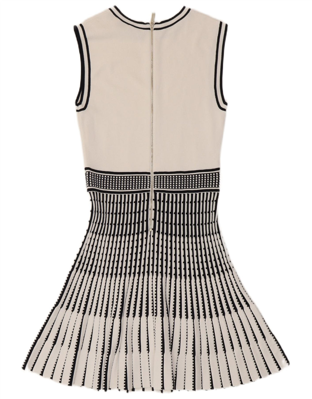 Ted Baker Vestido de sirena sin mangas para mujer talla 2 pequeño blanco a rayas