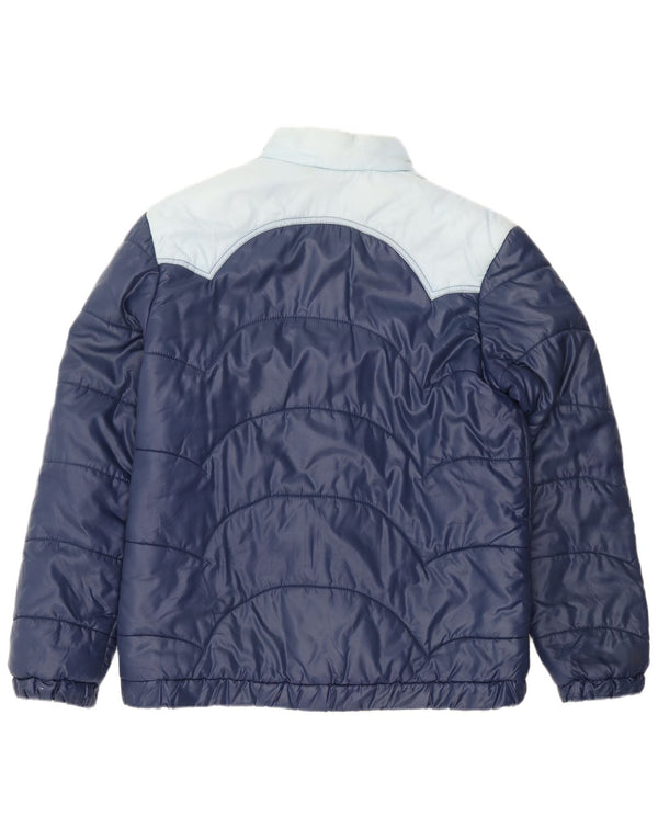 Chaqueta acolchada vintage para hombre IT 54 2XL Poliamida azul marino