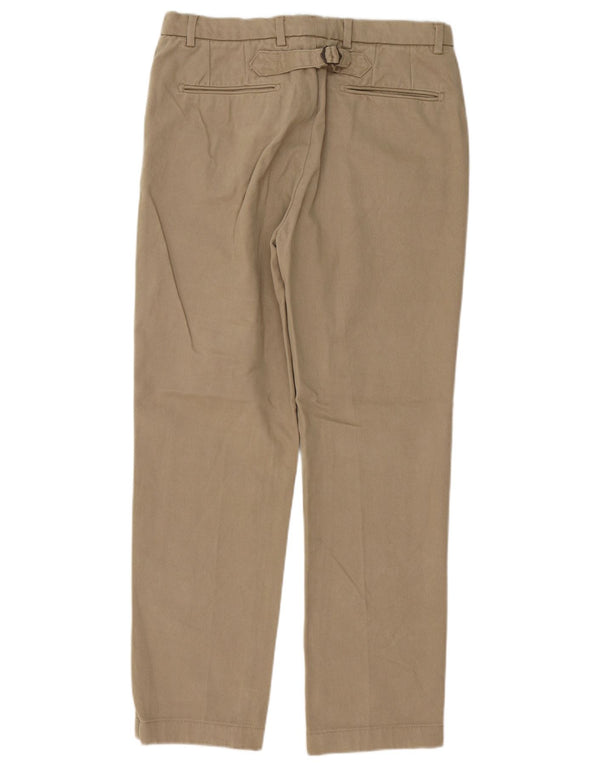 Pantalones chinos rectos vintage para hombre W34 L30 Beige