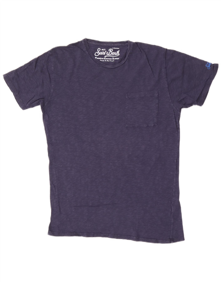 MC2 SAINT BARTH Camiseta Hombre Top Medium Azul Marino Algodón Moteado