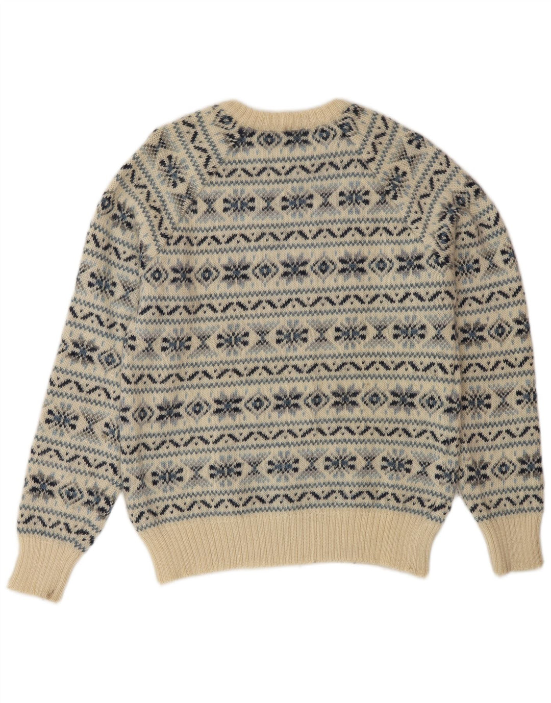 Silvy - Jersey de cuello redondo para hombre IT 48 Medium Beige Fair Isle