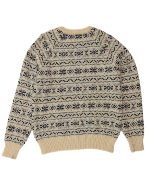 Silvy - Jersey de cuello redondo para hombre IT 48 Medium Beige Fair Isle
