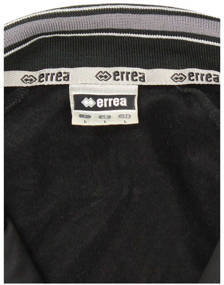ERREA Chaqueta superior de chándal para hombre Poliéster con bloques de color negro grande