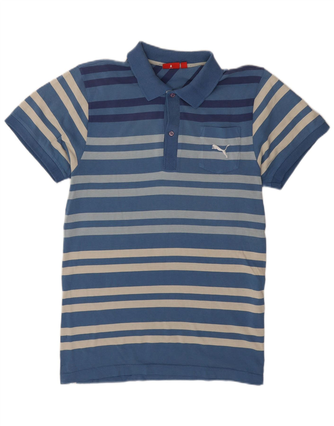 Polo Puma Hombre Azul Medio A Rayas