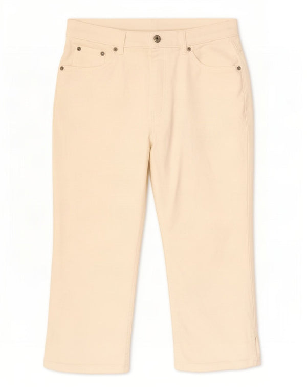 Marks & Spencer Jeans Capri para Mujer UK 14 Medium W30 L20 Algodón Blanco
