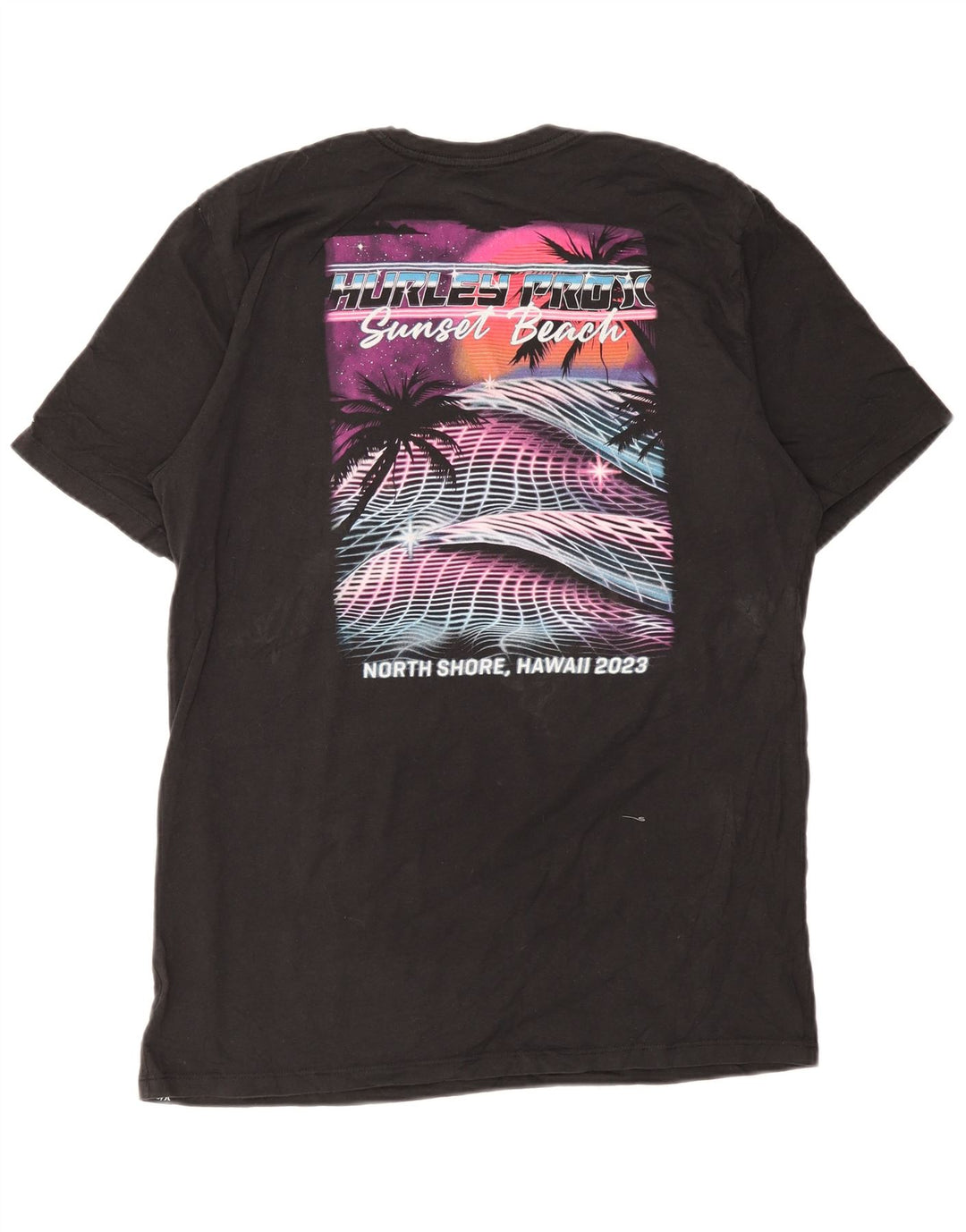 Hurley - Camiseta gráfica para hombre, talla grande, algodón negro