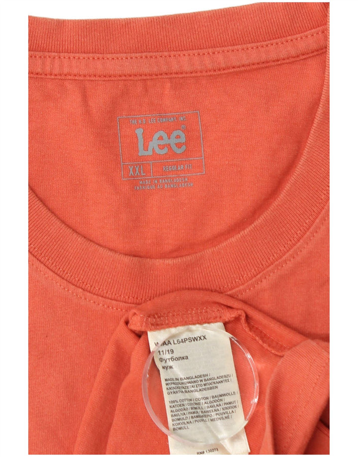 Lee Camiseta Regular Fit para Hombre Top 2XL Algodón Naranja